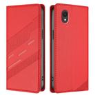 For TCL 201 Embossed Multi-functional Wallet Retro Leather Phone Case(Red) - 2