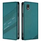 For TCL 201 Embossed Multi-functional Wallet Retro Leather Phone Case(Dark Green) - 2