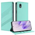 For TCL 201 Embossed Multi-functional Wallet Retro Leather Phone Case(Mint Green) - 1