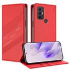 For TCL 305 / 306 / 30 SE Embossed Multi-functional Wallet Retro Leather Phone Case(Red) - 1