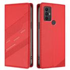 For TCL 305 / 306 / 30 SE Embossed Multi-functional Wallet Retro Leather Phone Case(Red) - 2