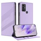 For TCL 305 / 306 / 30 SE Embossed Multi-functional Wallet Retro Leather Phone Case(Light Purple) - 1