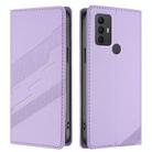 For TCL 305 / 306 / 30 SE Embossed Multi-functional Wallet Retro Leather Phone Case(Light Purple) - 2