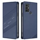 For TCL 305 / 306 / 30 SE Embossed Multi-functional Wallet Retro Leather Phone Case(Dark Blue) - 2