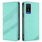 For TCL 501 / T433D Embossed Multi-functional Wallet Retro Leather Phone Case(Mint Green) - 2