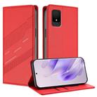 For TCL 502 Embossed Multi-functional Wallet Retro Leather Phone Case(Red) - 1