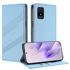 For TCL 502 Embossed Multi-functional Wallet Retro Leather Phone Case(Light Blue) - 1