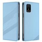 For TCL 502 Embossed Multi-functional Wallet Retro Leather Phone Case(Light Blue) - 2