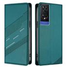 For TCL 505 Embossed Multi-functional Wallet Retro Leather Phone Case(Dark Green) - 2