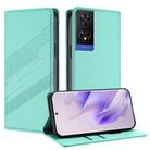 For TCL 505 Embossed Multi-functional Wallet Retro Leather Phone Case(Mint Green) - 1