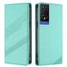 For TCL 505 Embossed Multi-functional Wallet Retro Leather Phone Case(Mint Green) - 2