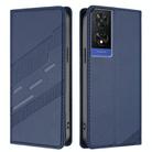 For TCL 505 Embossed Multi-functional Wallet Retro Leather Phone Case(Dark Blue) - 2