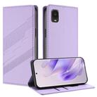 For TCL A3 / A600DL Embossed Multi-functional Wallet Retro Leather Phone Case(Light Purple) - 1