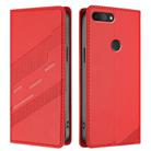 For TCL L10 Embossed Multi-functional Wallet Retro Leather Phone Case(Red) - 2