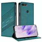 For TCL L10 Embossed Multi-functional Wallet Retro Leather Phone Case(Dark Green) - 1