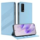 For TCL Stylus 5G Embossed Multi-functional Wallet Retro Leather Phone Case(Light Blue) - 1