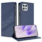 For T-Mobile REVVL 7 5G Embossed Multi-functional Wallet Retro Leather Phone Case(Dark Blue) - 1