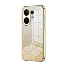 For vivo S30 Gradient Glitter Powder Electroplated Phone Case(Gold) - 1