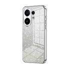 For vivo S30 Gradient Glitter Powder Electroplated Phone Case(Silver) - 1