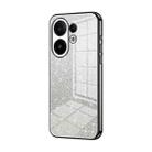 For vivo S30 Gradient Glitter Powder Electroplated Phone Case(Black) - 1