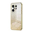 For vivo S30 Pro mini Gradient Glitter Powder Electroplated Phone Case(Gold) - 1