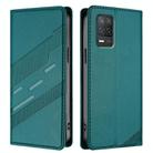 For Realme 8 5G Embossed Multi-functional Wallet Retro Leather Phone Case(Dark Green) - 2