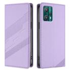 For Realme 9 Pro Embossed Multi-functional Wallet Retro Leather Phone Case(Light Purple) - 2