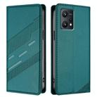 For Realme 9 Pro+ Embossed Multi-functional Wallet Retro Leather Phone Case(Dark Green) - 2