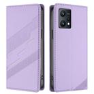 For Realme 9 Pro+ Embossed Multi-functional Wallet Retro Leather Phone Case(Light Purple) - 2