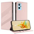 For Realme 9i Embossed Multi-functional Wallet Retro Leather Phone Case(Pink) - 1