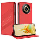 For Realme 10 Pro Embossed Multi-functional Wallet Retro Leather Phone Case(Red) - 1