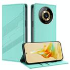 For Realme 10 Pro Embossed Multi-functional Wallet Retro Leather Phone Case(Mint Green) - 1