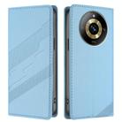 For Realme 10 Pro Embossed Multi-functional Wallet Retro Leather Phone Case(Light Blue) - 2