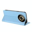 For Realme 10 Pro Embossed Multi-functional Wallet Retro Leather Phone Case(Light Blue) - 3