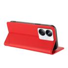 For Realme 10 Pro+ Embossed Multi-functional Wallet Retro Leather Phone Case(Red) - 3