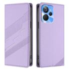 For Realme 10T Embossed Multi-functional Wallet Retro Leather Phone Case(Light Purple) - 2