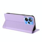 For Realme 10T Embossed Multi-functional Wallet Retro Leather Phone Case(Light Purple) - 3