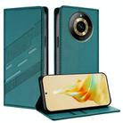 For Realme 11 4G Embossed Multi-functional Wallet Retro Leather Phone Case(Dark Green) - 1