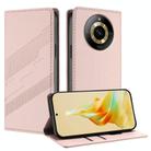 For Realme 11 4G Embossed Multi-functional Wallet Retro Leather Phone Case(Pink) - 1