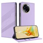 For Realme 11 5G Embossed Multi-functional Wallet Retro Leather Phone Case(Light Purple) - 1
