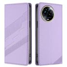 For Realme 11 5G Embossed Multi-functional Wallet Retro Leather Phone Case(Light Purple) - 2