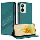 For Realme 11 Pro Embossed Multi-functional Wallet Retro Leather Phone Case(Dark Green) - 1