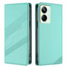 For Realme 11 Pro Embossed Multi-functional Wallet Retro Leather Phone Case(Mint Green) - 2
