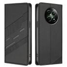 For Realme 12 4G Embossed Multi-functional Wallet Retro Leather Phone Case(Black) - 2