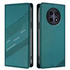 For Realme 12 5G Embossed Multi-functional Wallet Retro Leather Phone Case(Dark Green) - 2