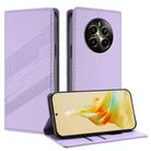For Realme 12+ Embossed Multi-functional Wallet Retro Leather Phone Case(Light Purple) - 1