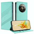 For Realme 12 Pro Embossed Multi-functional Wallet Retro Leather Phone Case(Mint Green) - 1
