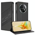 For Realme 13+ Global Embossed Multi-functional Wallet Retro Leather Phone Case(Black) - 1