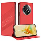 For Realme 13+ Global Embossed Multi-functional Wallet Retro Leather Phone Case(Red) - 1