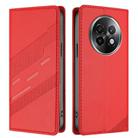 For Realme 13+ Global Embossed Multi-functional Wallet Retro Leather Phone Case(Red) - 2